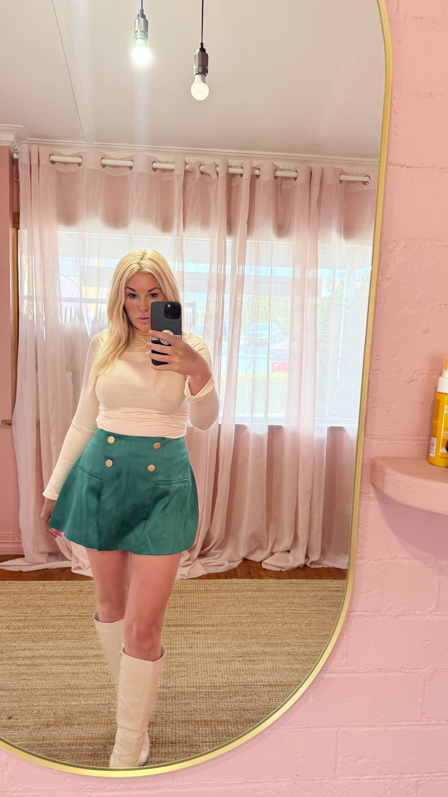 Kensington Button-Detail Skort