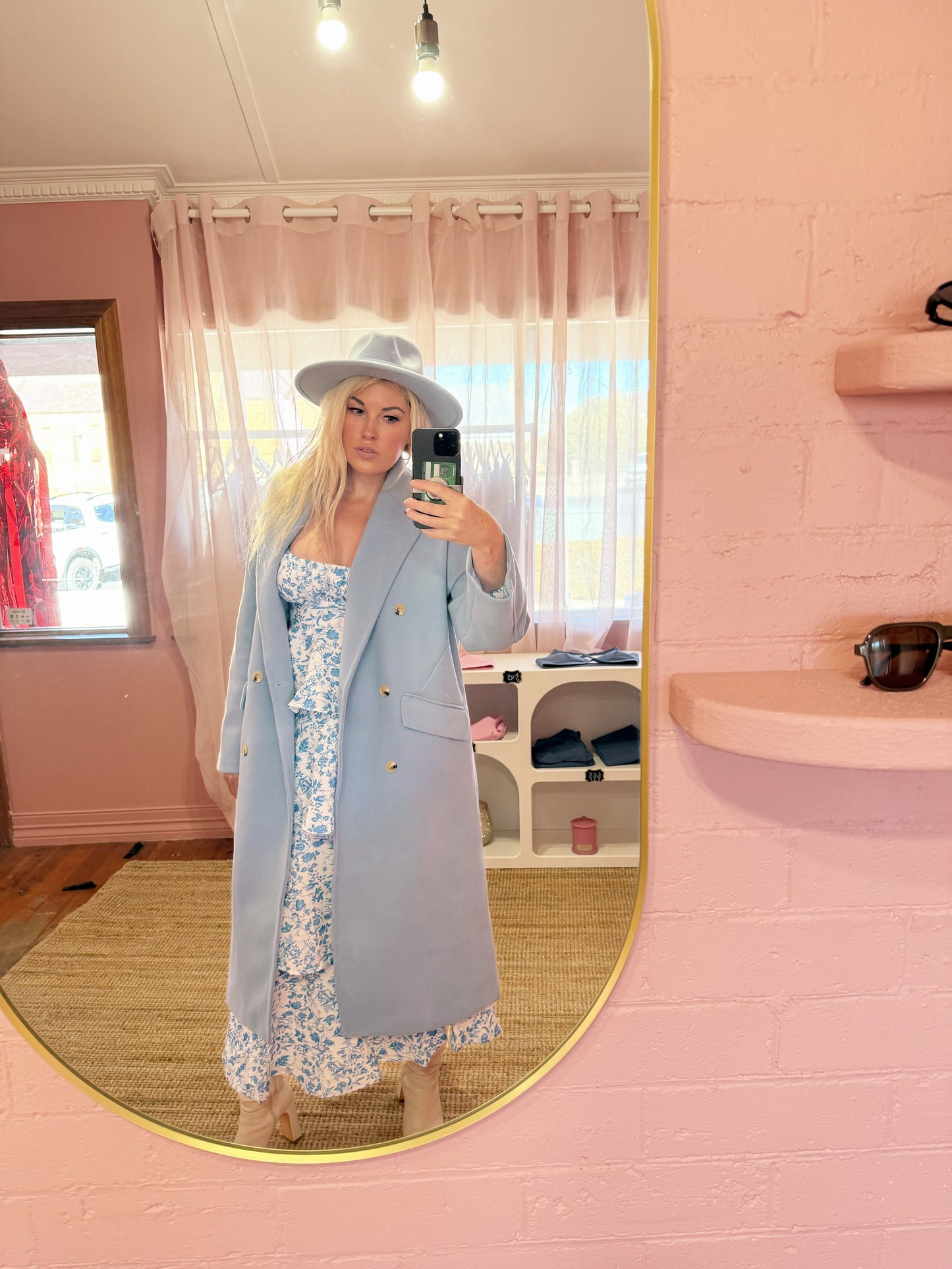 The Vienna Coat – Powder Blue