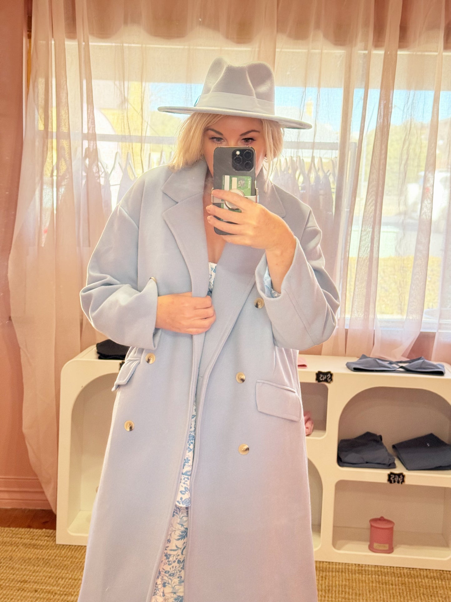 The Vienna Coat – Powder Blue