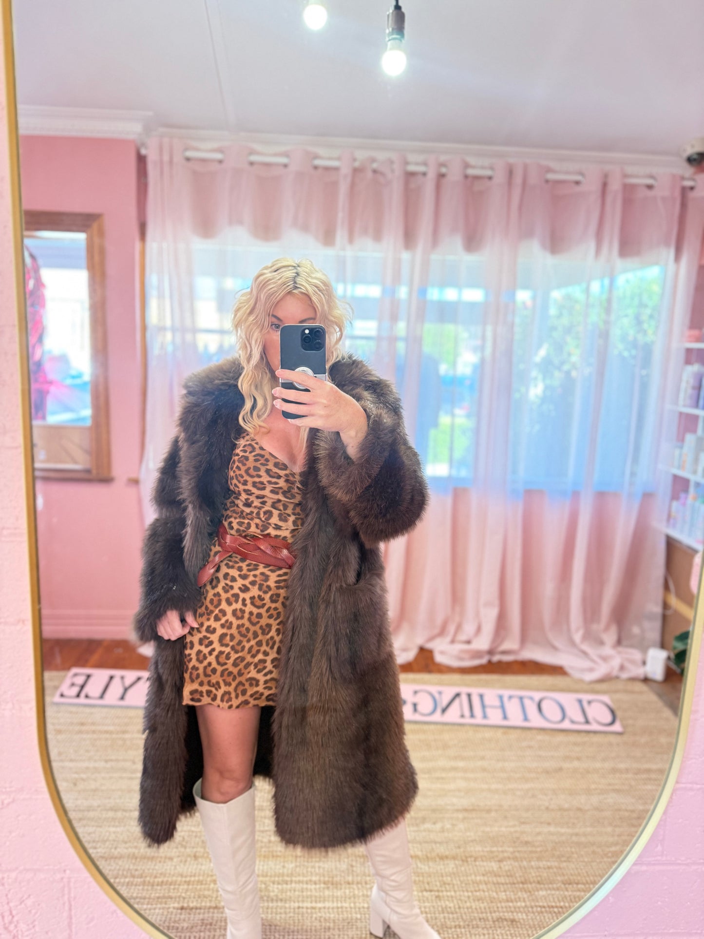 Chocolate Luxe Fur Coat
