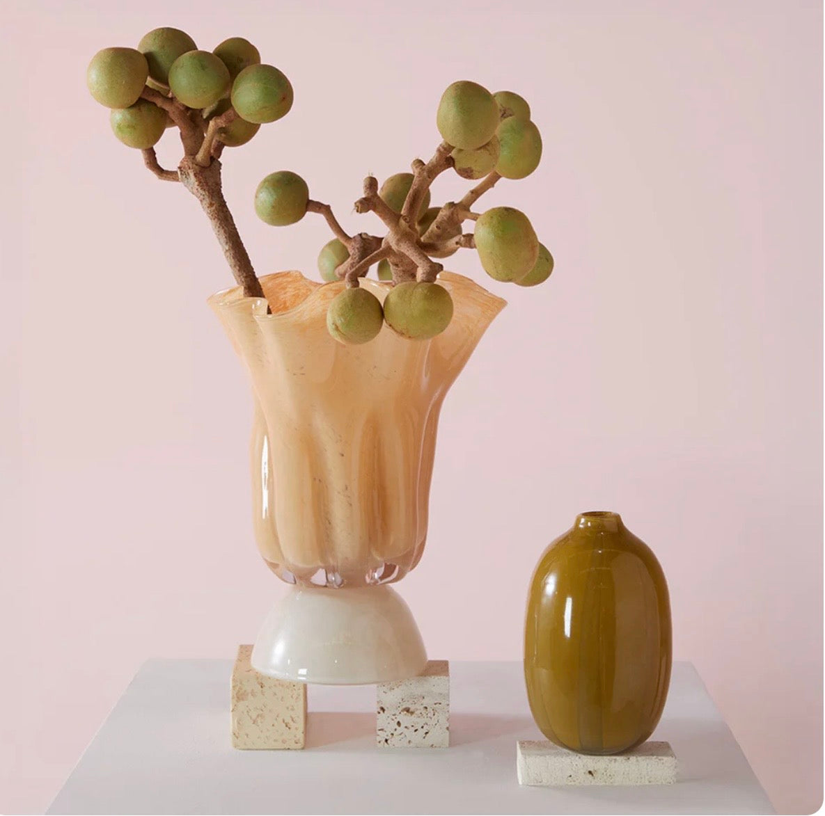 Candy Mini Oval Khaki Vase