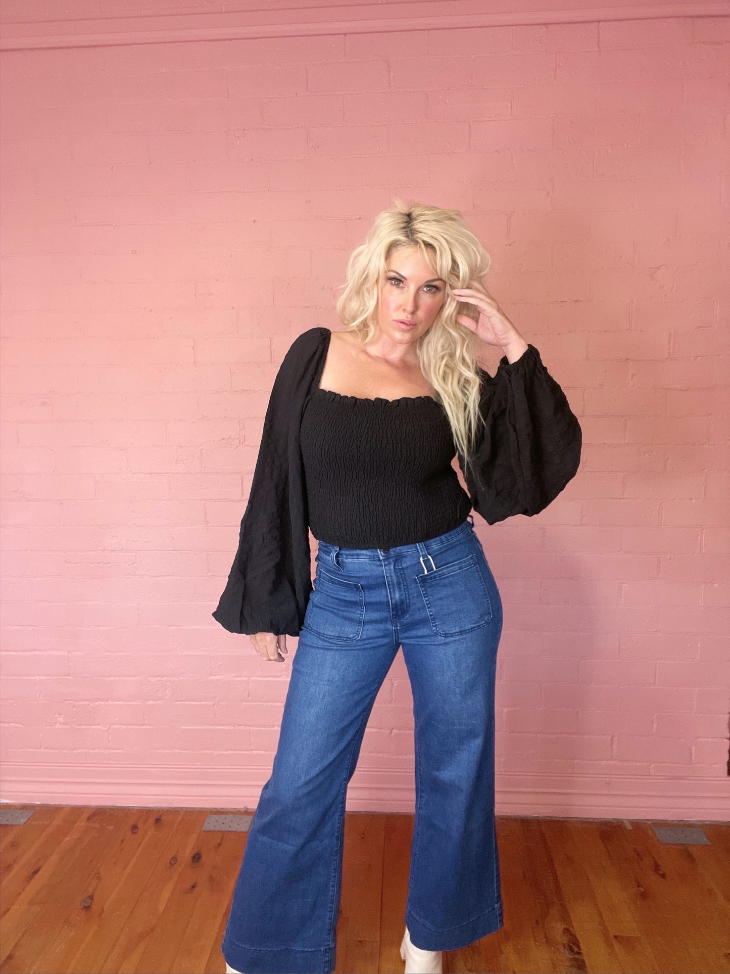 Bella off the Shoulder Smocked Top