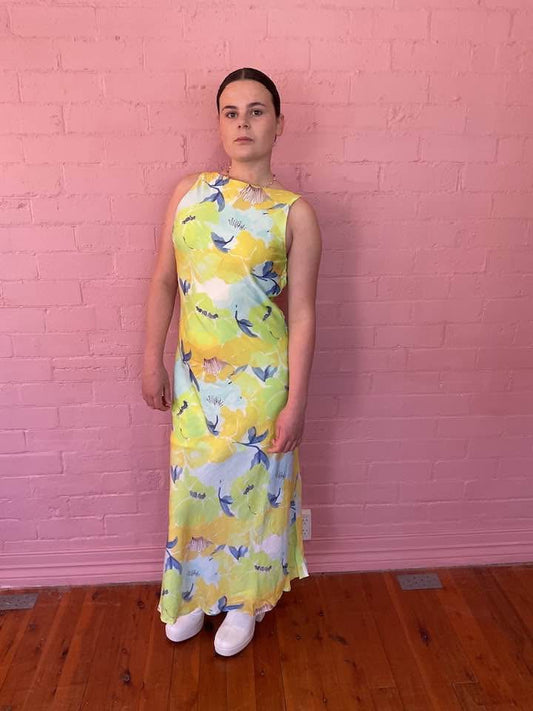 The "Gardenia" Open-Back Maxi Dress
