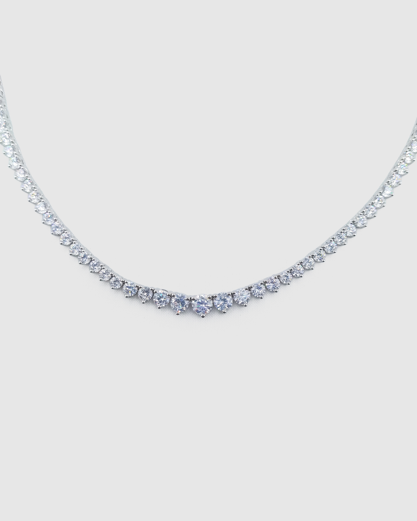 Taylor Tennis Necklace Silver