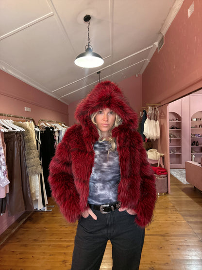 Ruby Rouge Fur Jacket