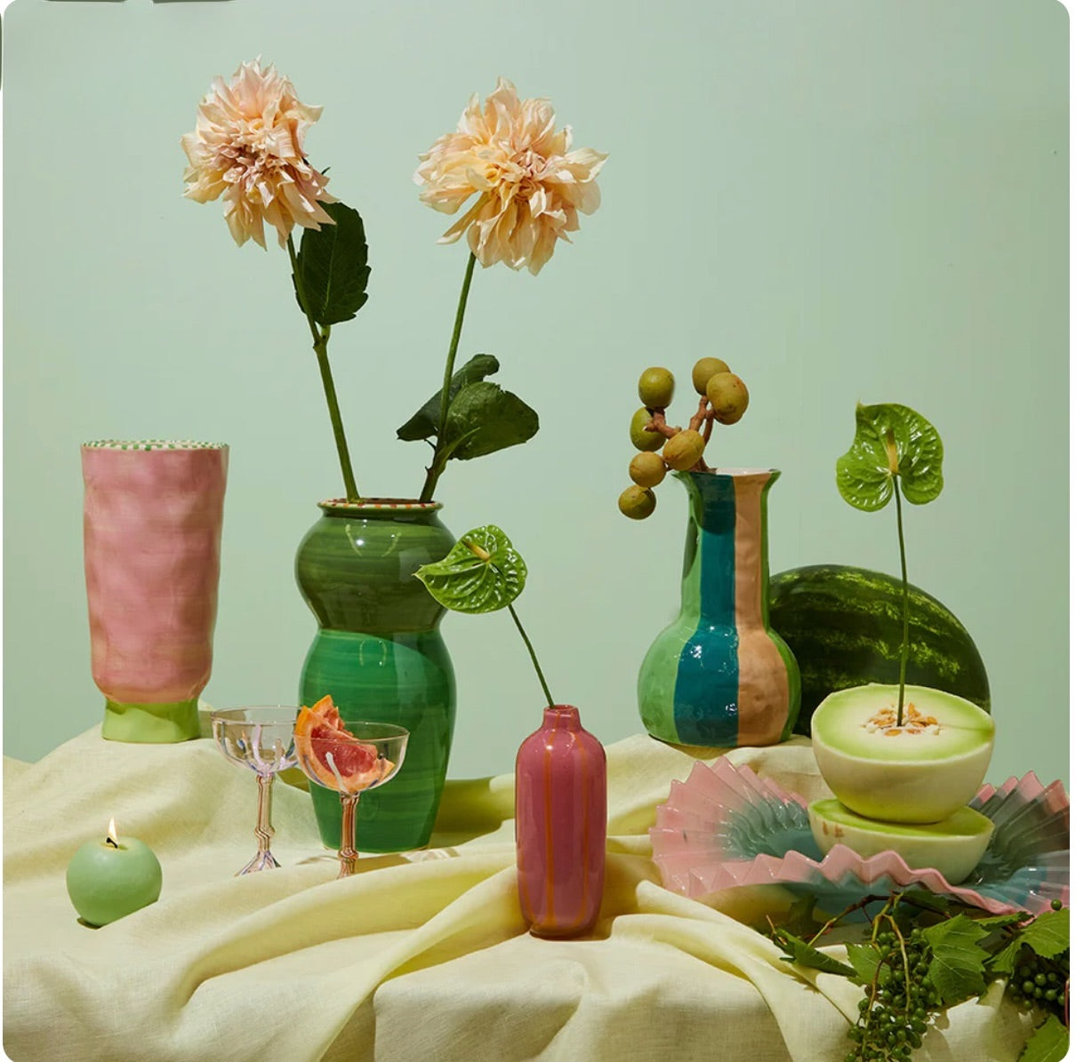Salvador Vase Green