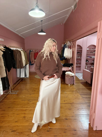 The Aspen Chevron Mock-Neck Jumper