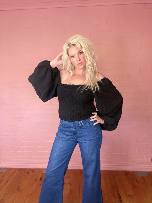 Bella off the Shoulder Smocked Top