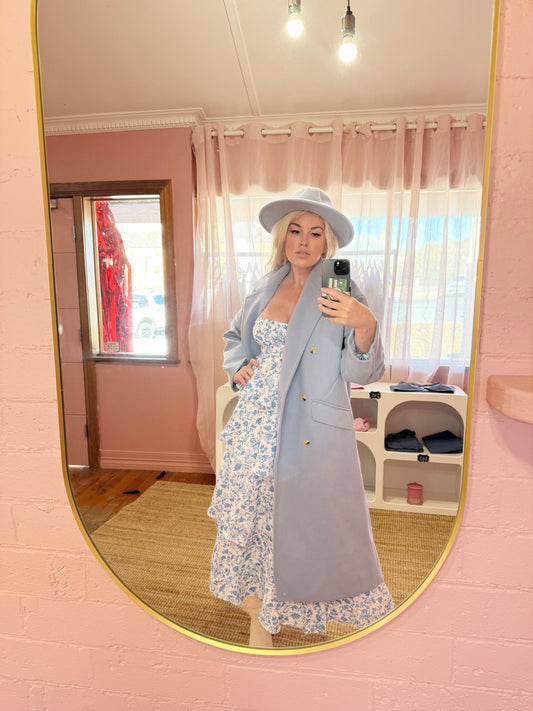 The Vienna Coat – Powder Blue