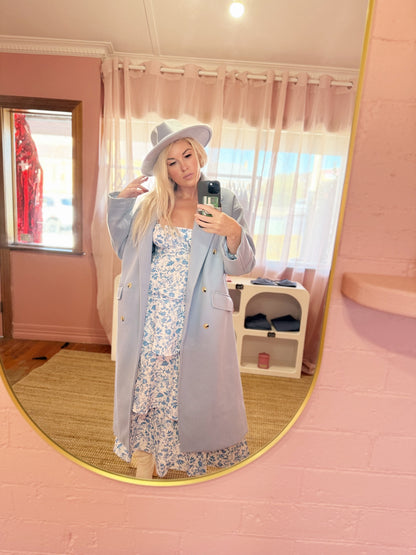 The Vienna Coat – Powder Blue