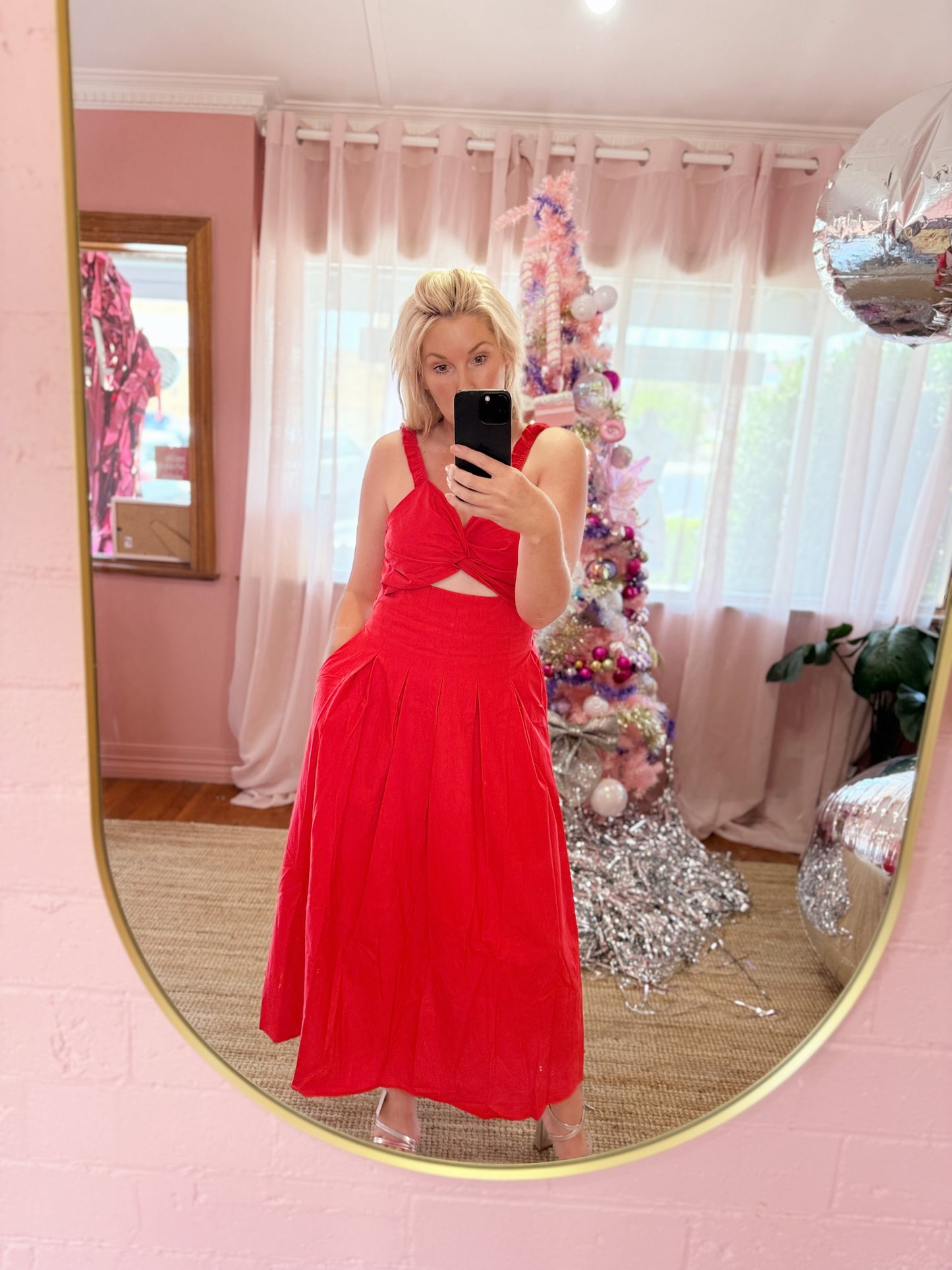 The Scarlett Twist Midi Dress