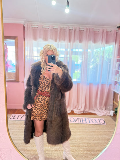 Chocolate Luxe Fur Coat
