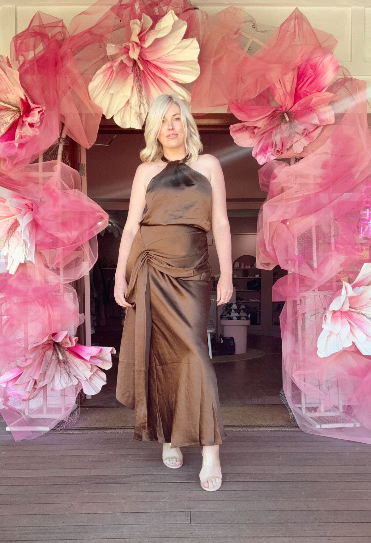Espresso Yourself Satin Maxi