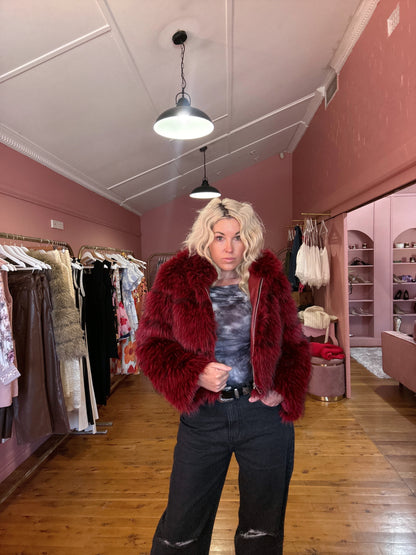 Ruby Rouge Fur Jacket