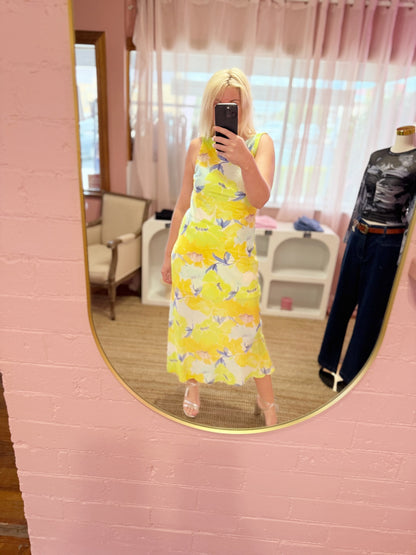 The "Gardenia" Open-Back Maxi Dress