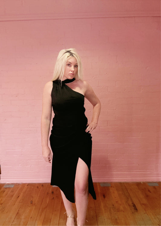 Midnight Muse One-Shoulder Dress