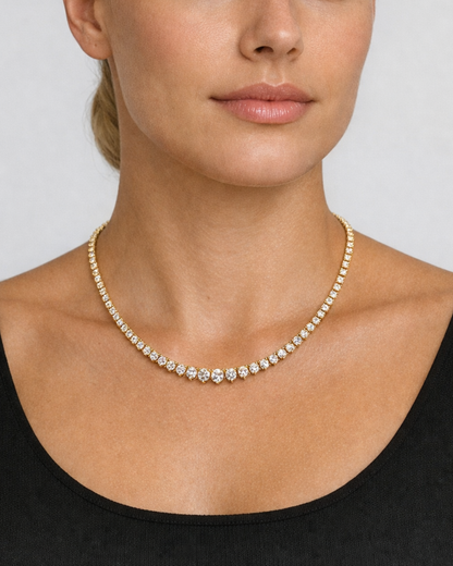 Taylor Tennis Necklace Gold
