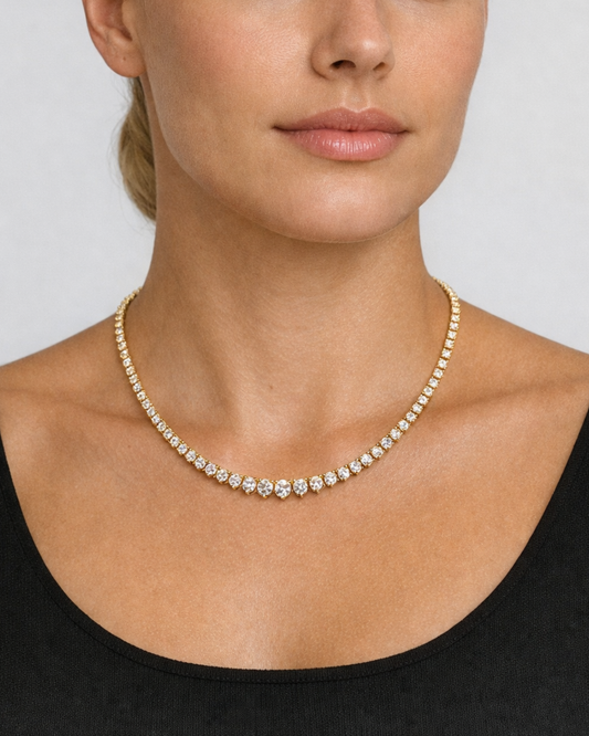 Taylor Tennis Necklace Gold