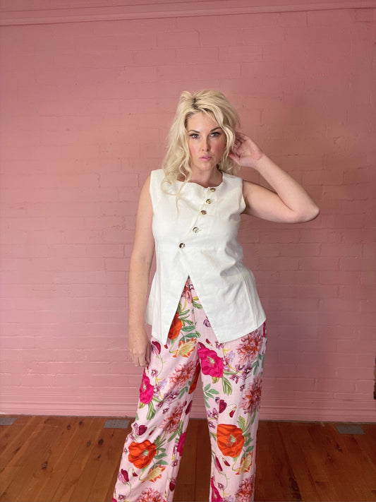 Garden Party Wide-Leg Pants